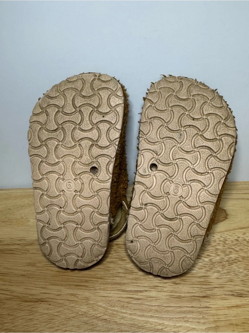 First Step Toddler Girl 6 Brown Faux Fur Clog Moccasin Shoe Comfy Casual Kidcore